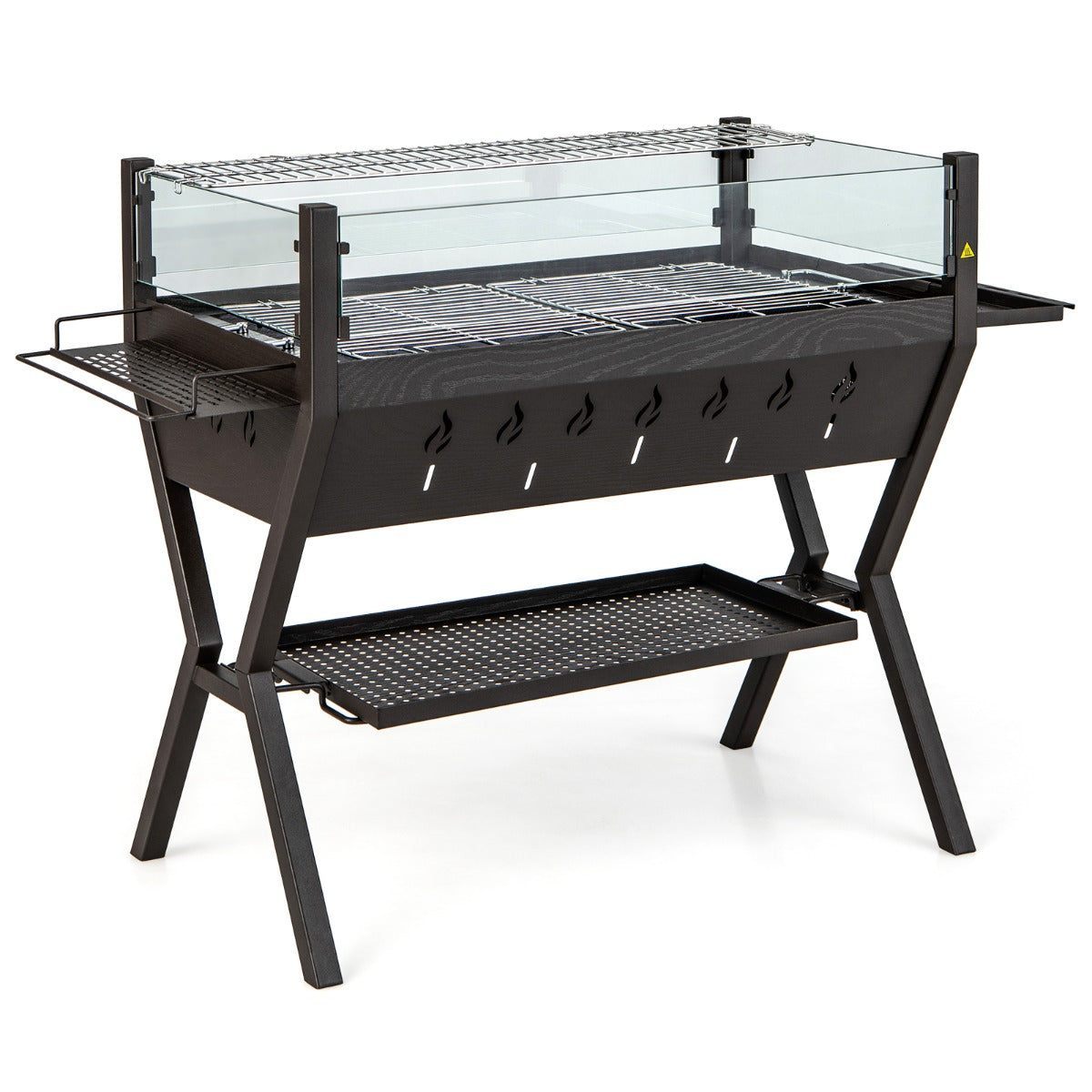 Parrilhas de Churrasco – 98 x 42 x 68 cm – Castanho – Aço Inoxidável