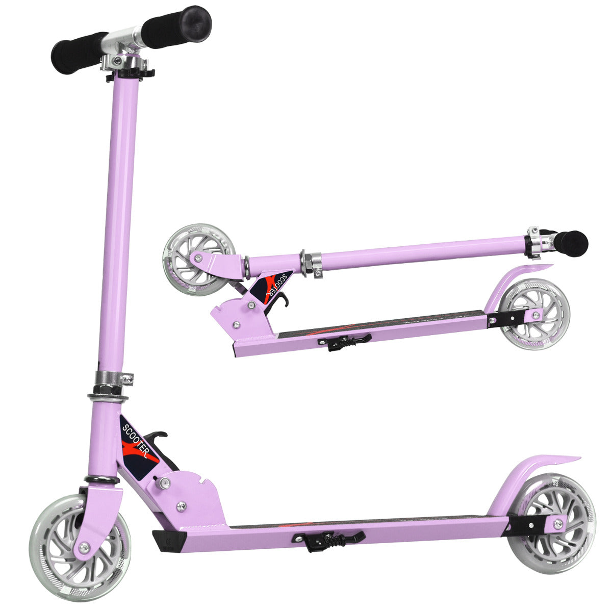 Patinete Infantil Dobrável – 63-86,5 cm – Roxo – Alumínio