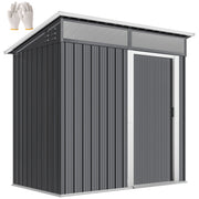 Abrigo de Jardim 1,9m² Cinza Escuro 195x122x182 cm