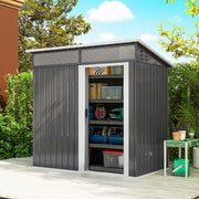 Abrigo de Jardim 1,9m² Cinza Escuro 195x122x182 cm