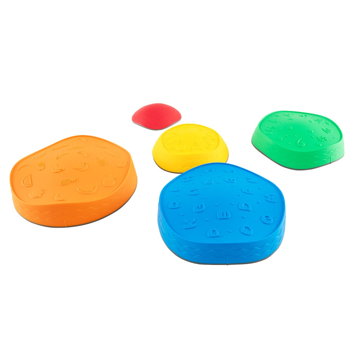 Conjunto de 5 Pedras de Equilíbrio para Crianças para Interior e Exterior com Superfície Antiderrapante em Multicor