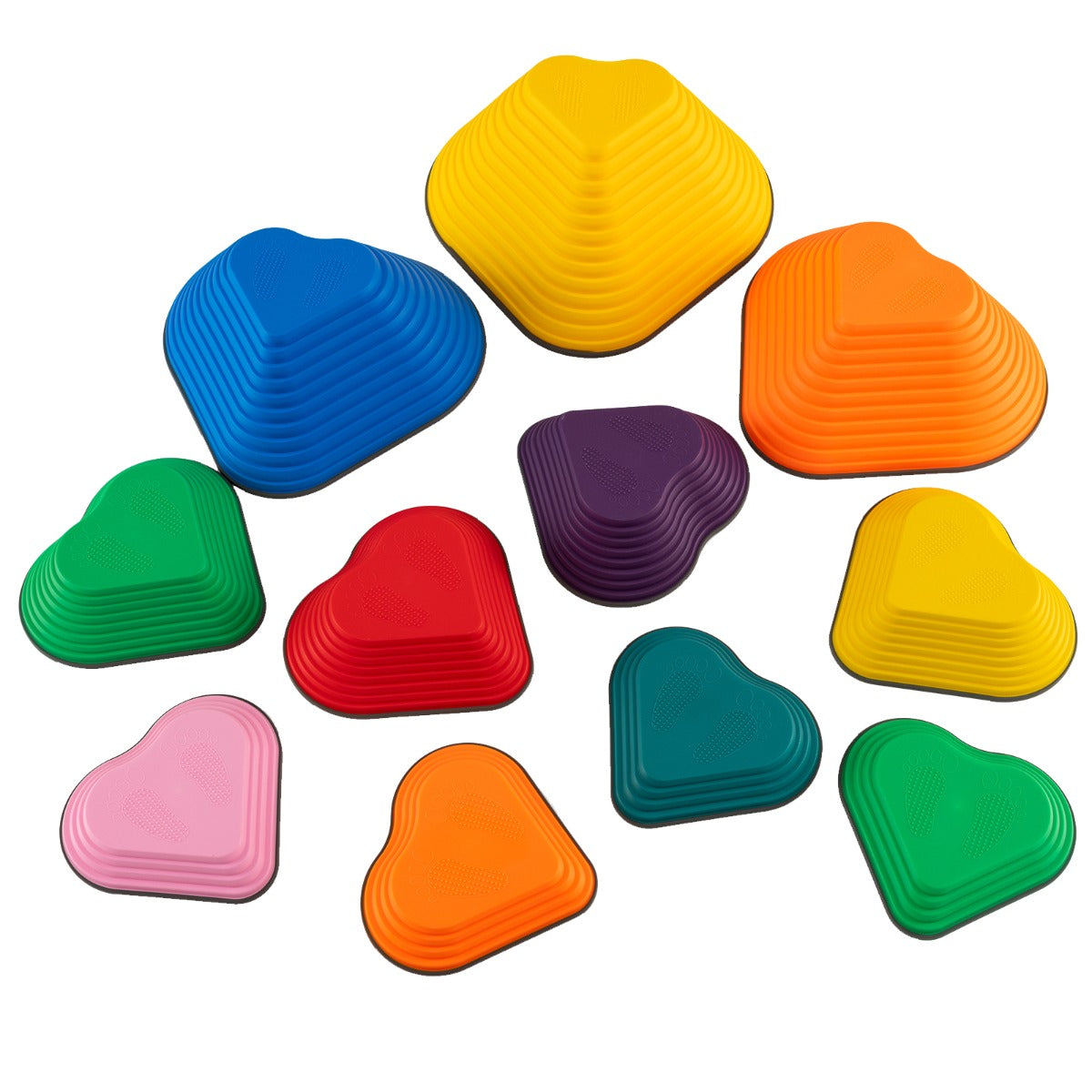 Conjunto de 11 Blocos de Pedra de Degrau Brinquedos Sensoriais para Brincar em Interiores ou Exteriores para Crianças Maiores de 3 Anos Multicolorido