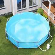 Piscina Elevada Redonda com Estrutura Metálica e Bomba de Filtro Capacidade de 4383 L para Jardim 306 x 306 x 79 cm Azul