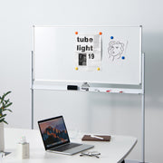 Pizarra Móvel Magnética de Dupla Face – 120 x 60 cm – Branca – 3 camadas