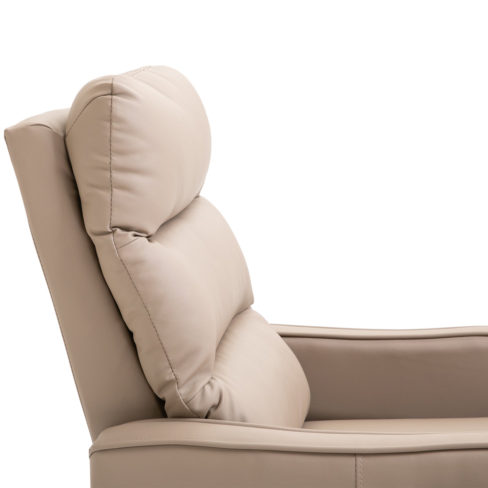 Poltrona Relax Reclinável Manual 160° PU Marrom 65x89x100cm