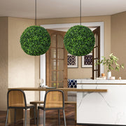 Conjunto de 2 Bolas Topiárias de Planta Artificial – 48 cm – Verde – PE