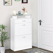 Sapateiro Estreito Branco para 12 Pares de Sapatos 60x24x105,5cm