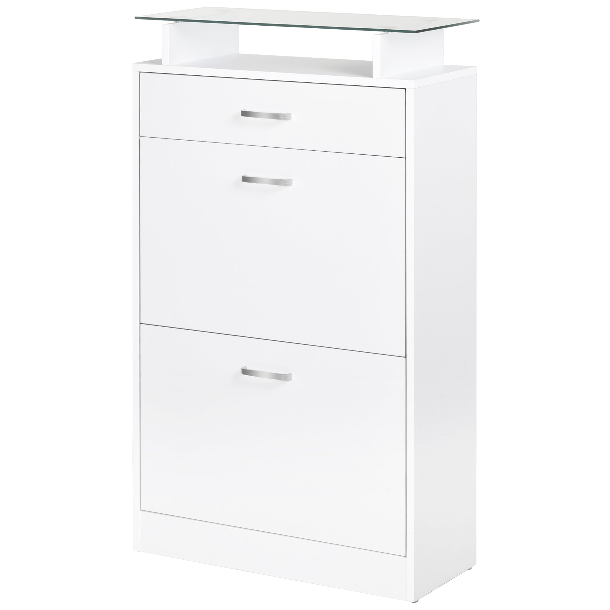 Sapateiro Estreito Branco para 12 Pares de Sapatos 60x24x105,5cm