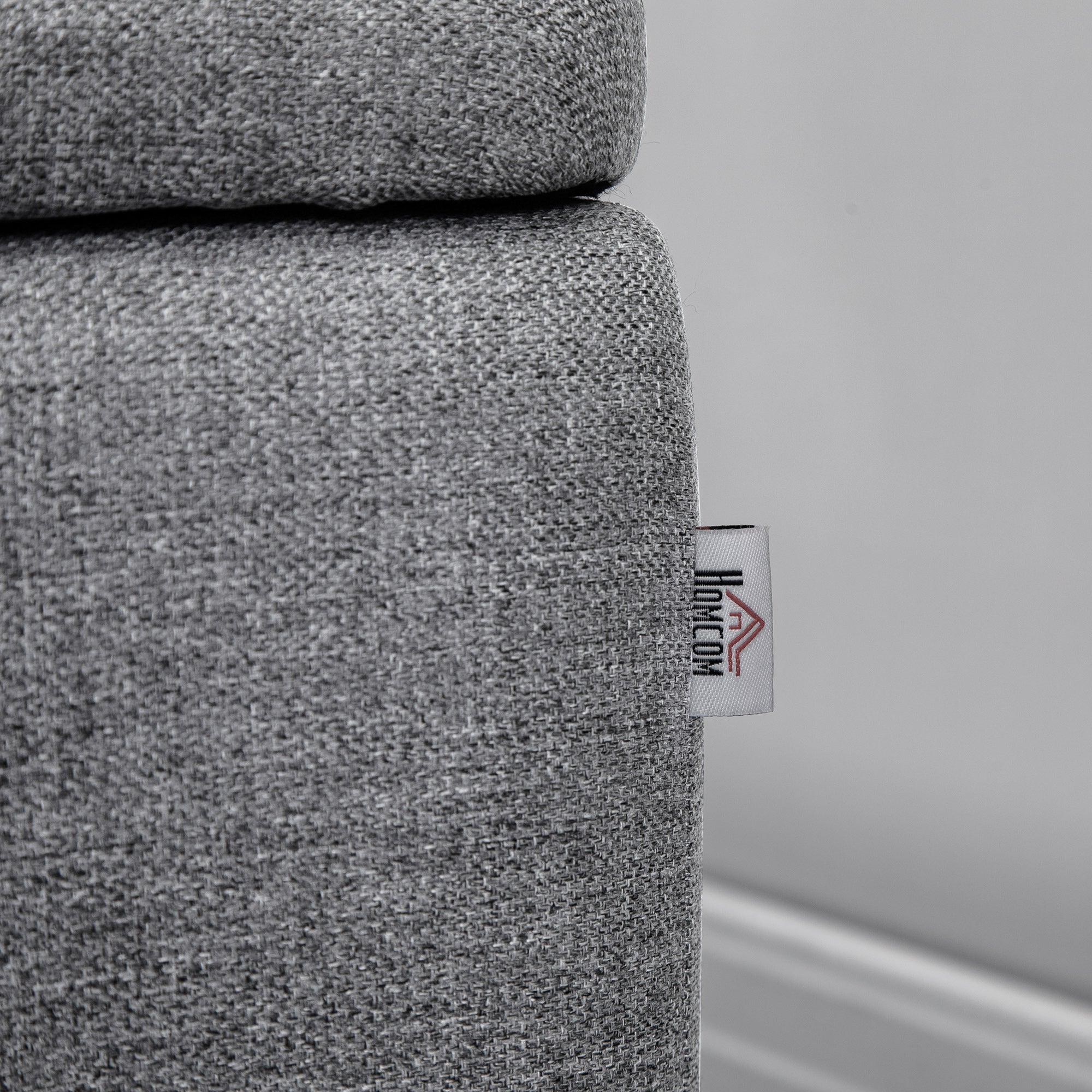 Banco de Armazenamento Estofado em Linho Cinza 101x38,5x44,5 cm