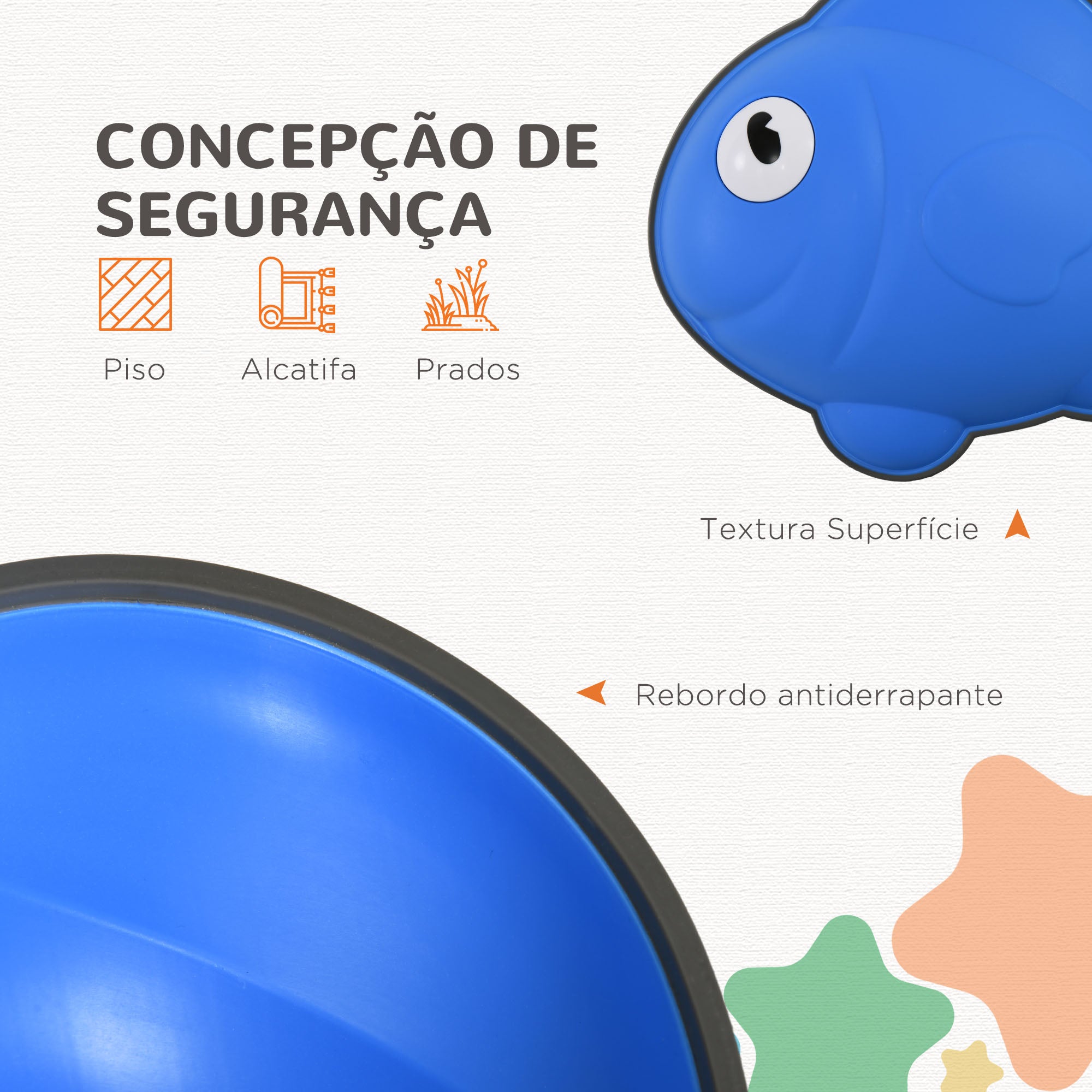 Conjunto de Blocos de Equilíbrio Multicor 37,5x30x9 cm para Crianças +3 Anos