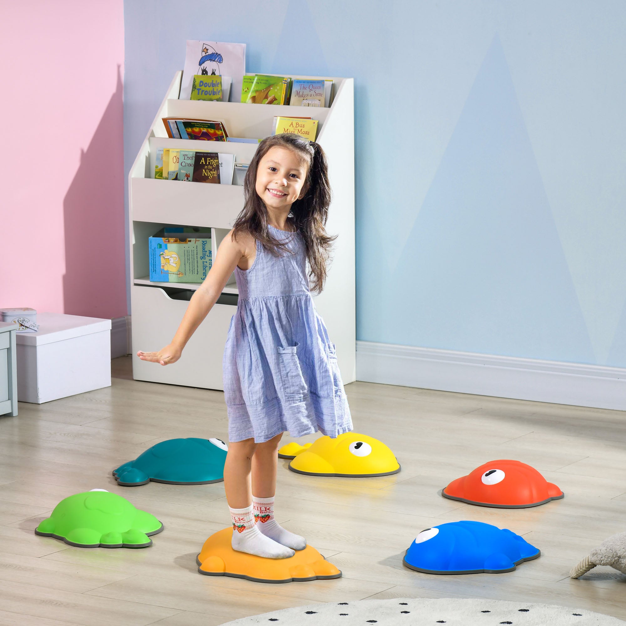 Conjunto de Blocos de Equilíbrio Multicor 37,5x30x9 cm para Crianças +3 Anos