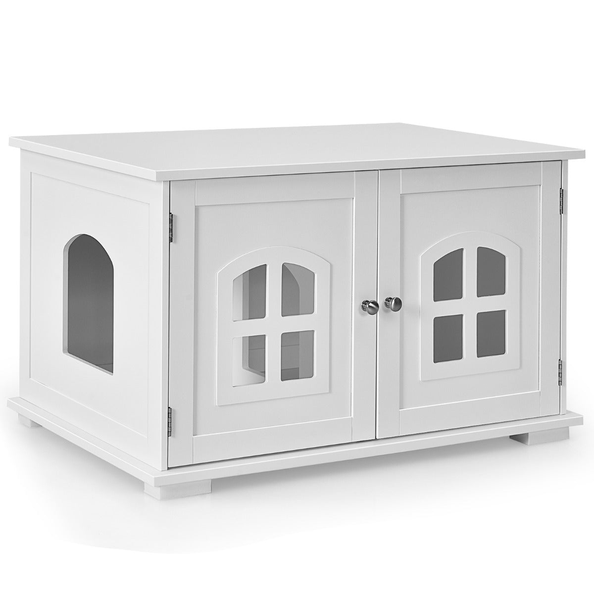 Caixa de Areia para Gatos – 81 x 53 x 49 cm – Branca – MDF