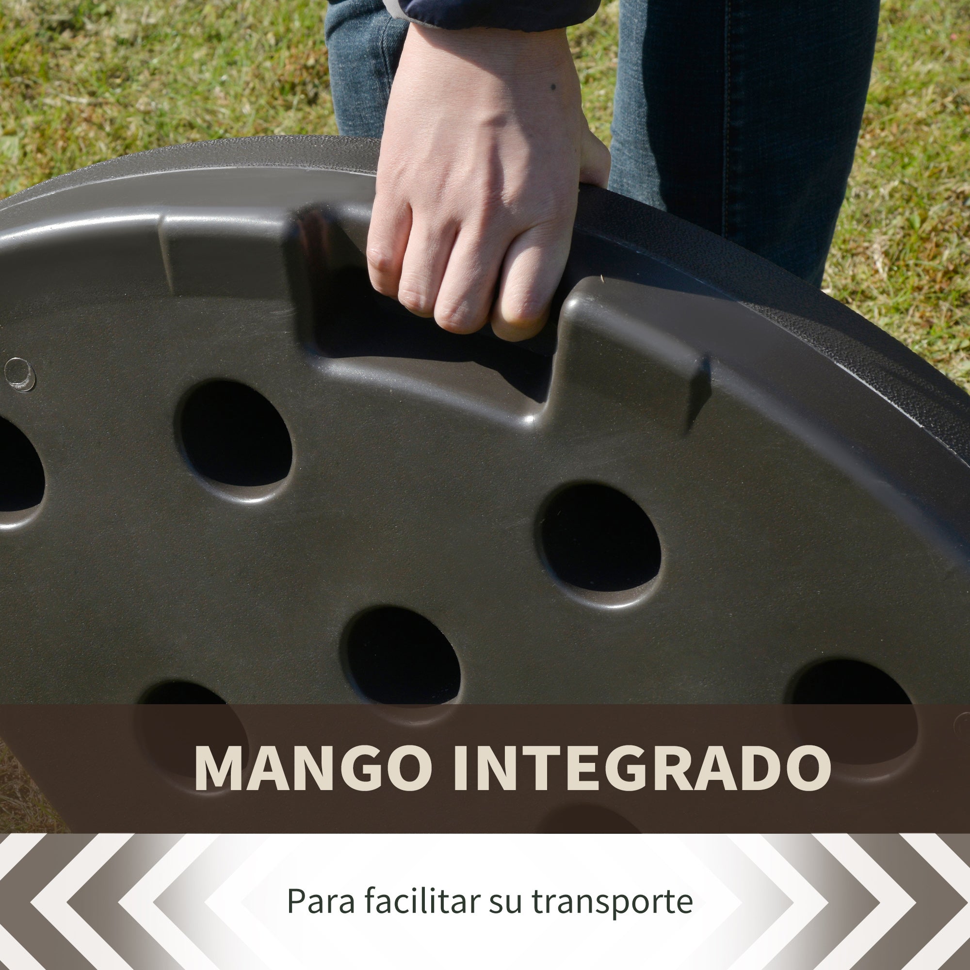 Base para Guarda-Sol 100x100x10,5cm Marrom