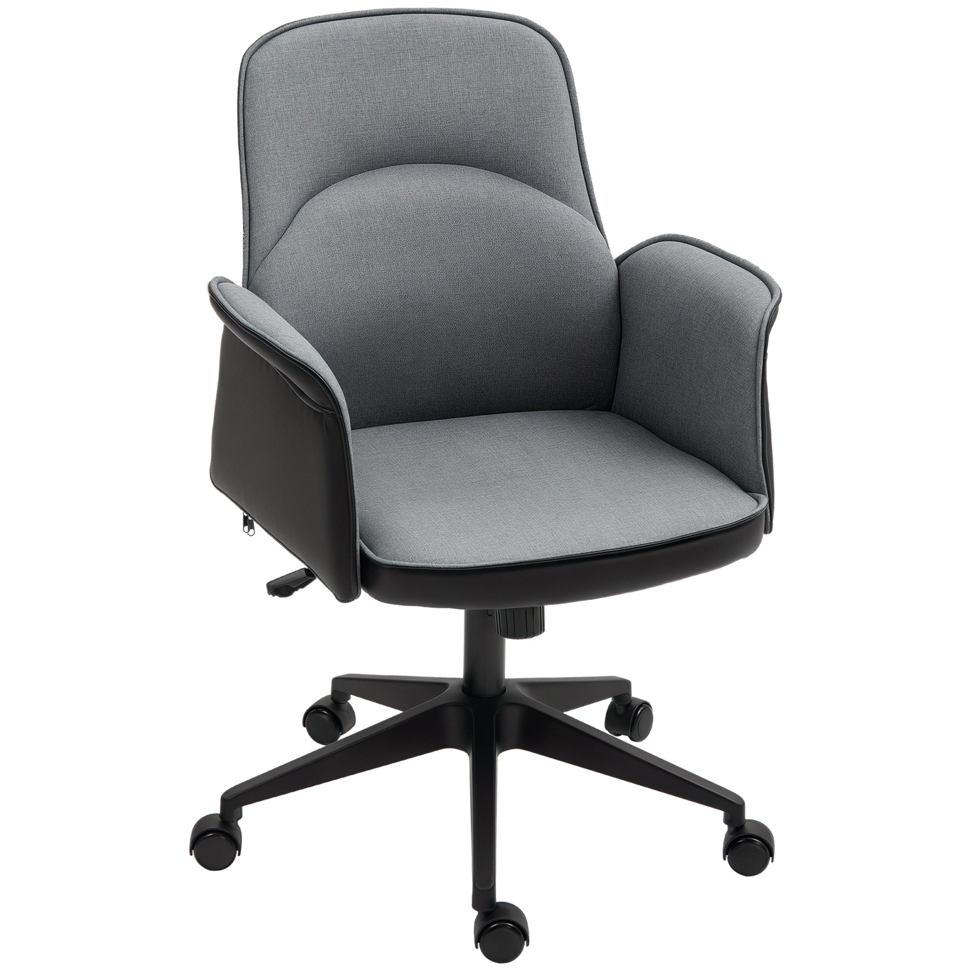 Cadeira de Escritório com Altura Ajustável 66x65x93-103 cm Cinza
