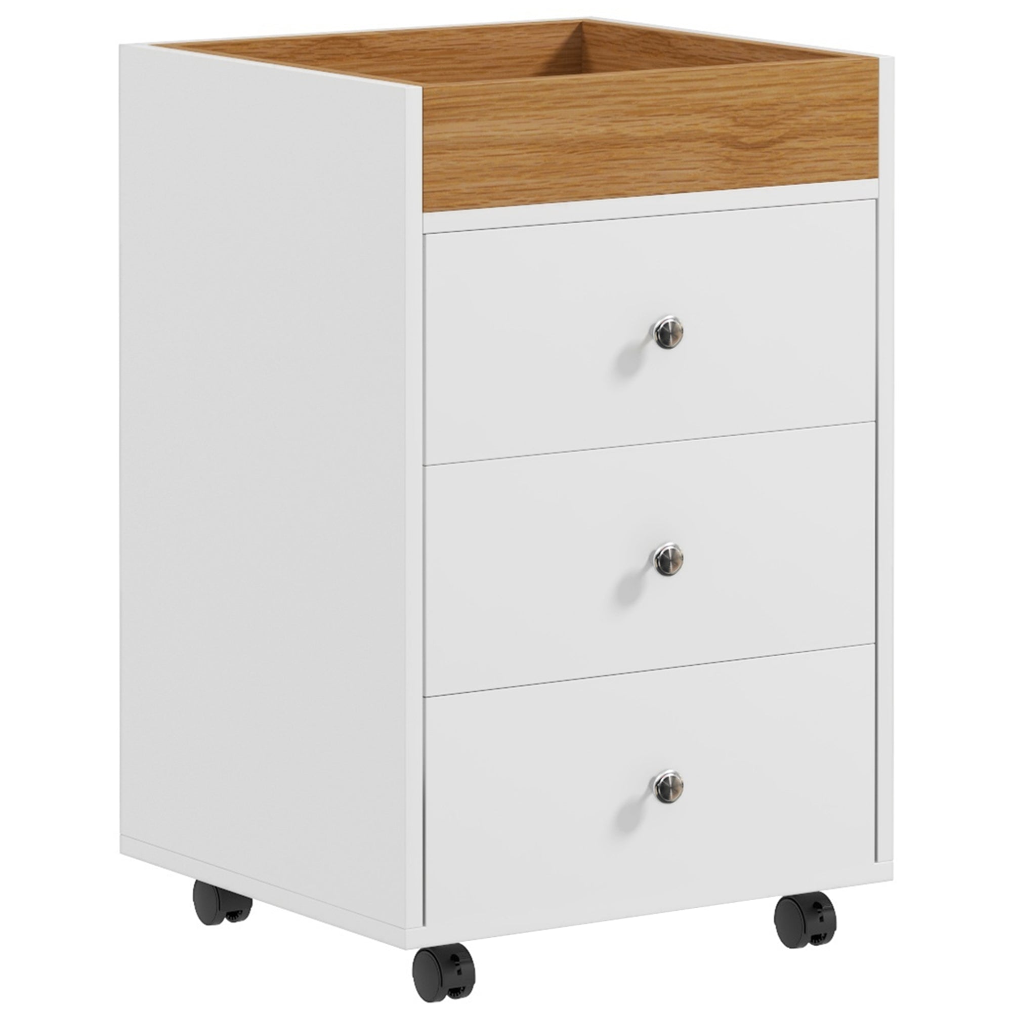 Bloco de Gavetas para Escritório Móvel - 43x40x66.5 cm - Branco