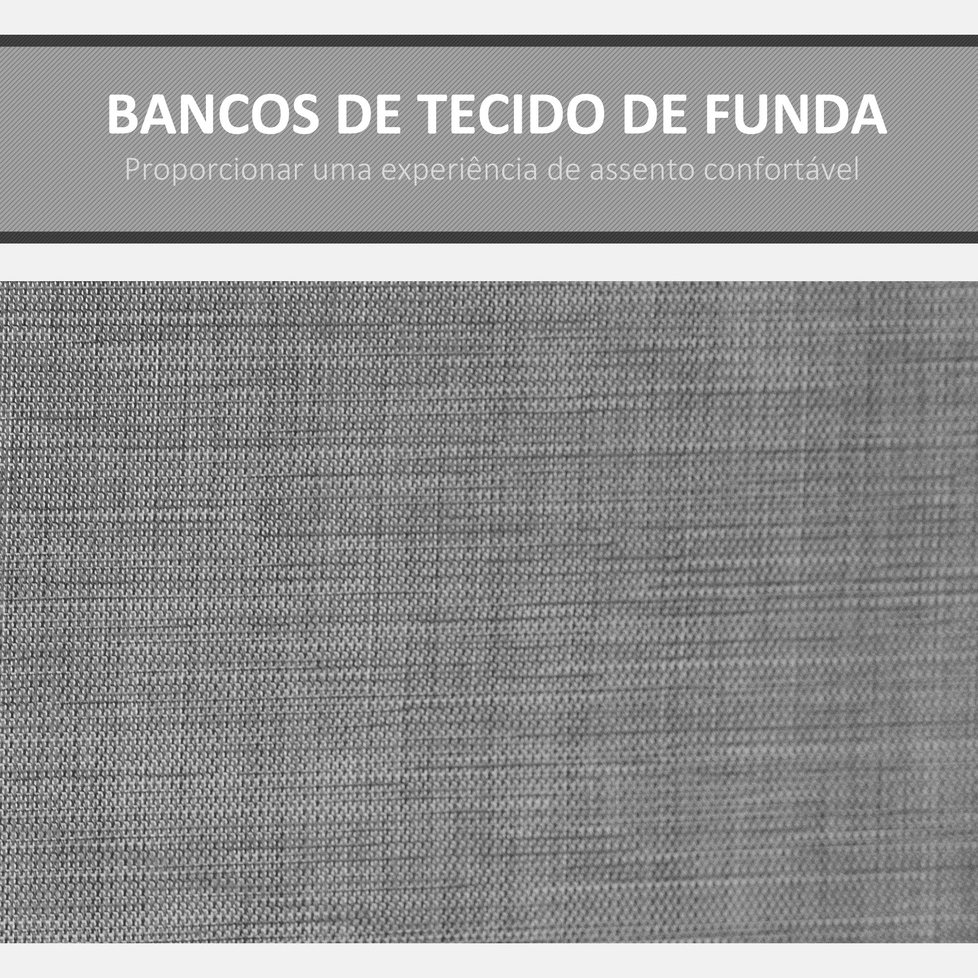 Baloiço de Jardim 3 Lugares 196x128x172 cm - Cinzento