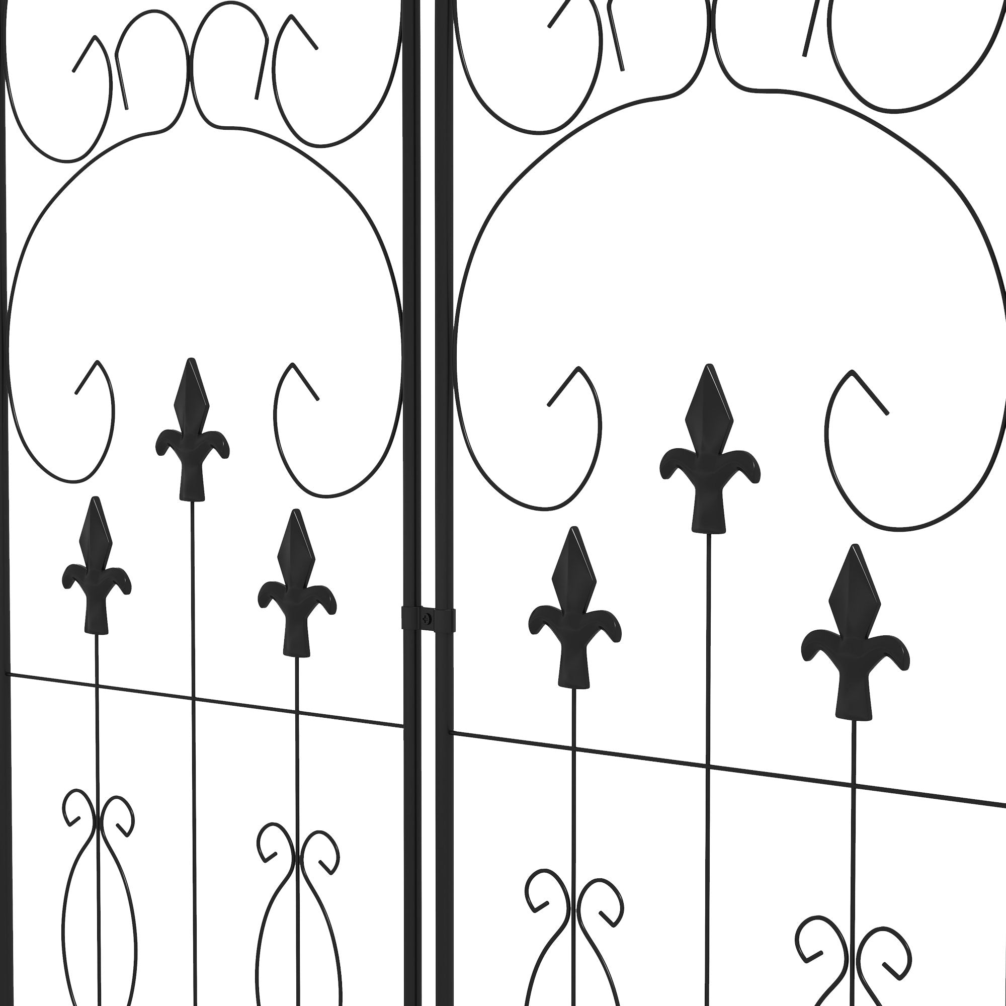 Treliças de Jardim Suportes para Trepadeiras 45x150 cm - Cor Preto