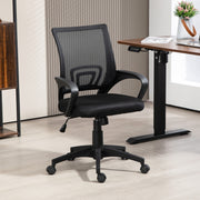 Cadeira de Escritório de Malha Giratória – 57x55x89-109 cm – Preto – Malha (100% poliéster)
