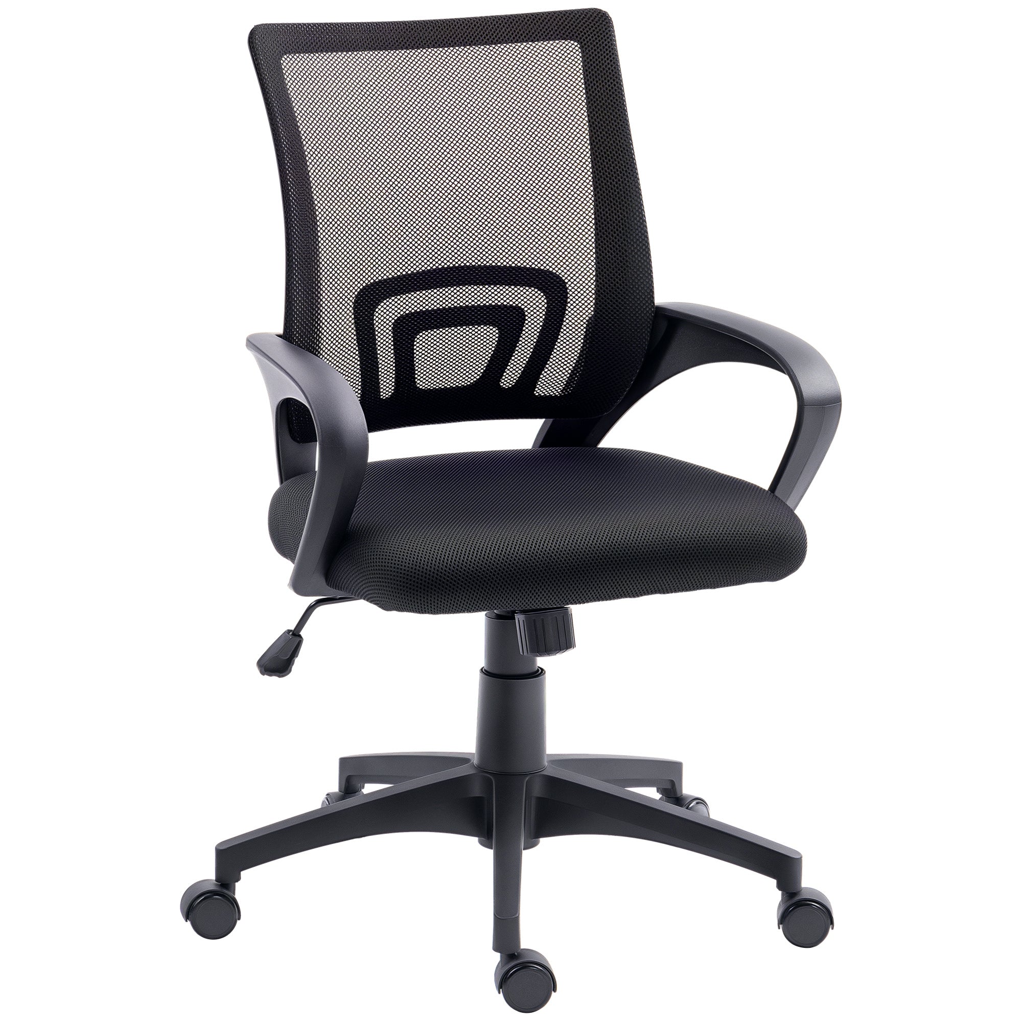 Cadeira de Escritório de Malha Giratória Preto 57x55x89-109 cm