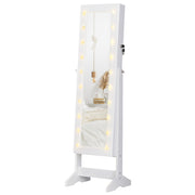 Armário para Joias LED Reclinável 40x37x146 cm Branco
