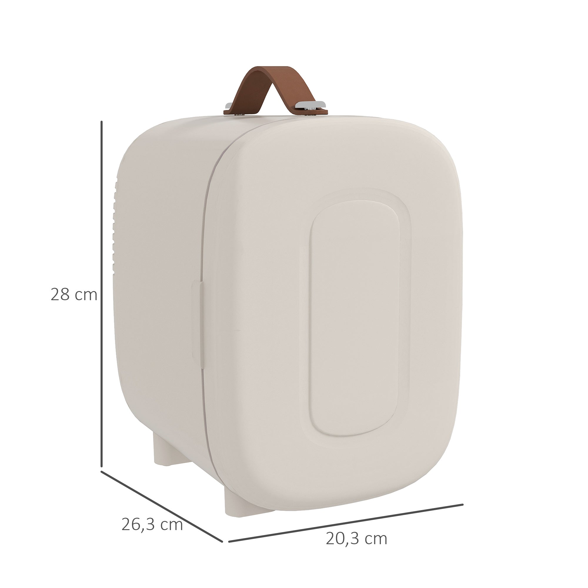 Mini Frigorífico de Cosméticos 4L - Creme Branco 20,3x26,3x28 cm