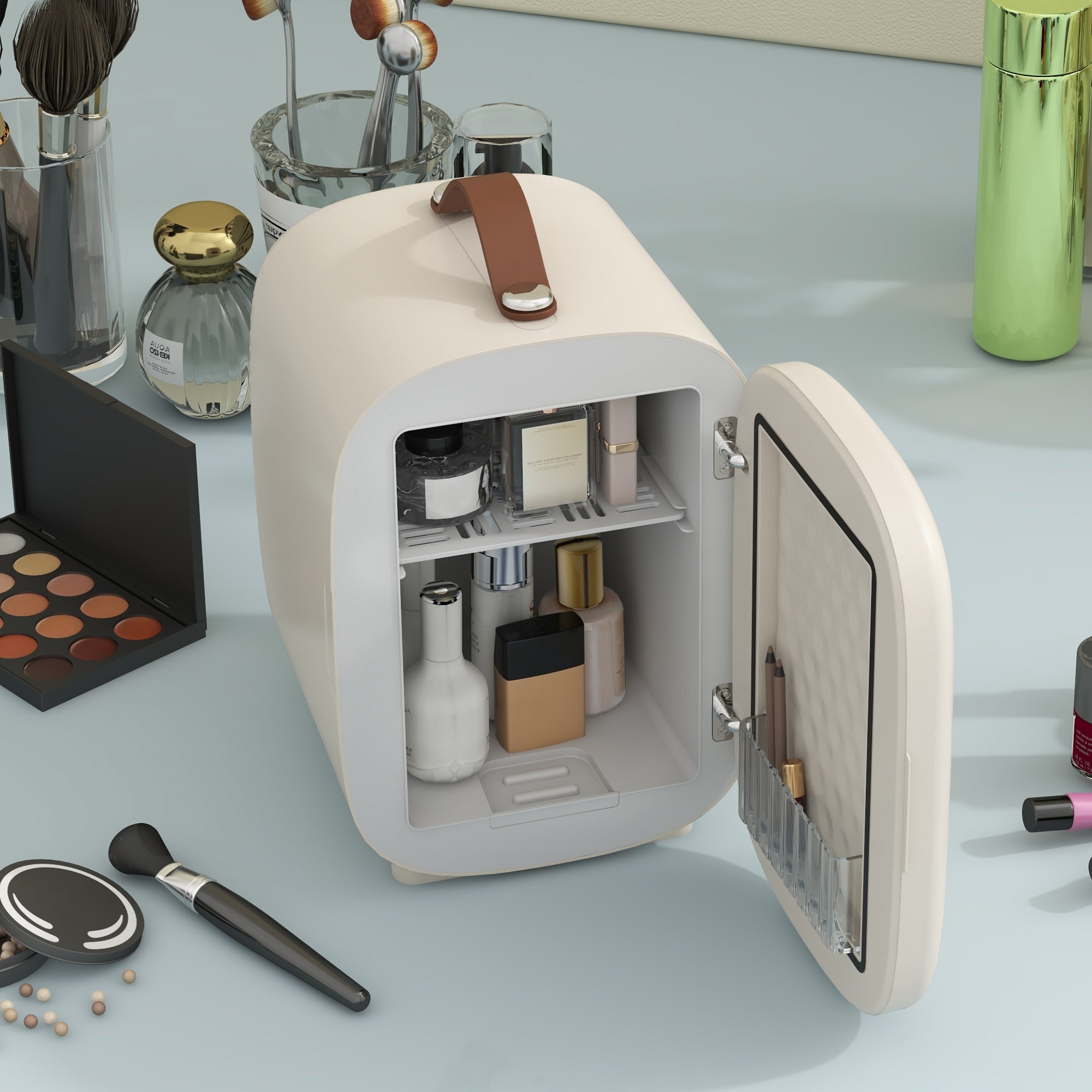 Mini Frigorífico de Cosméticos 4L - Creme Branco 20,3x26,3x28 cm