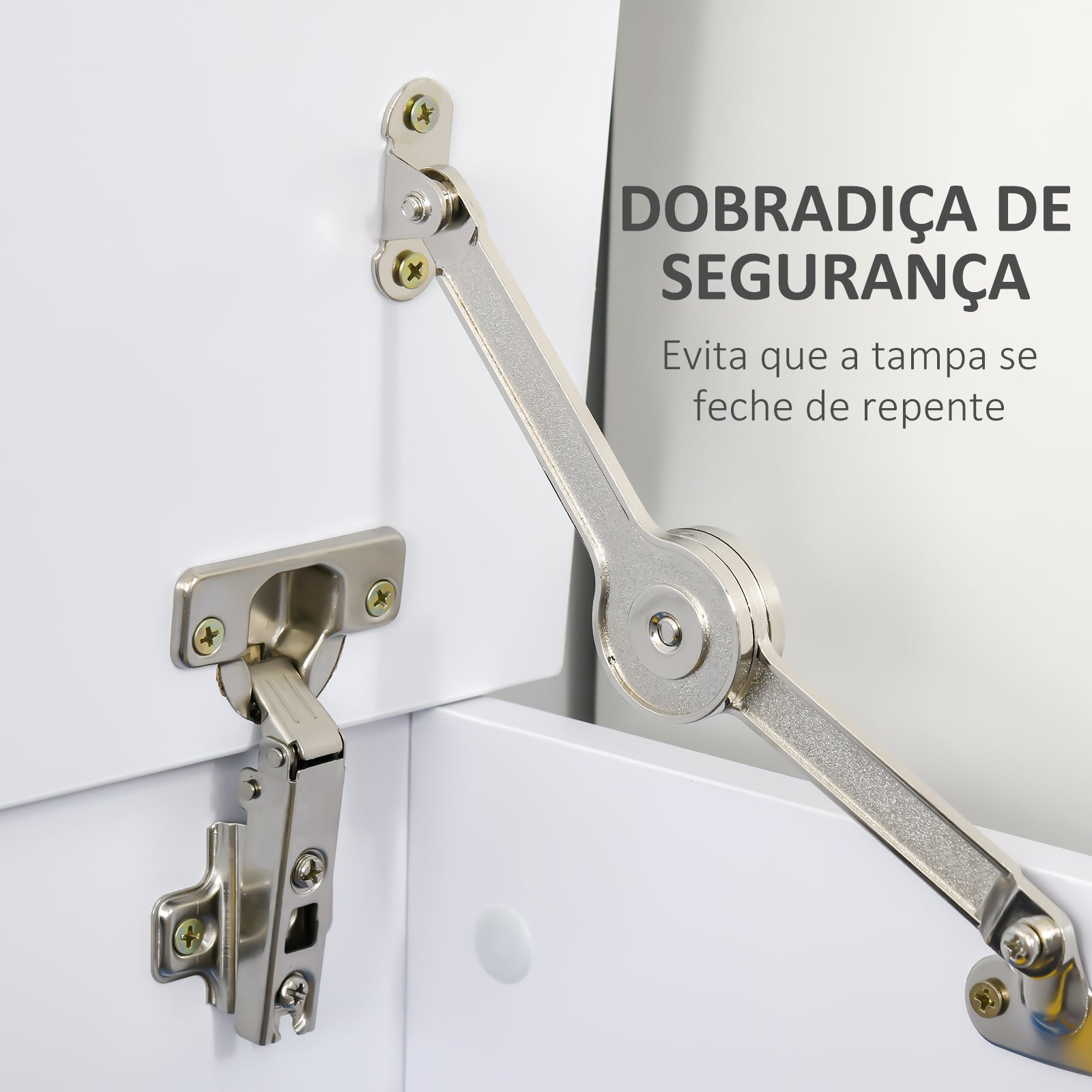 Baú de Armazenamento de Madeira Branco 100x40x40 cm