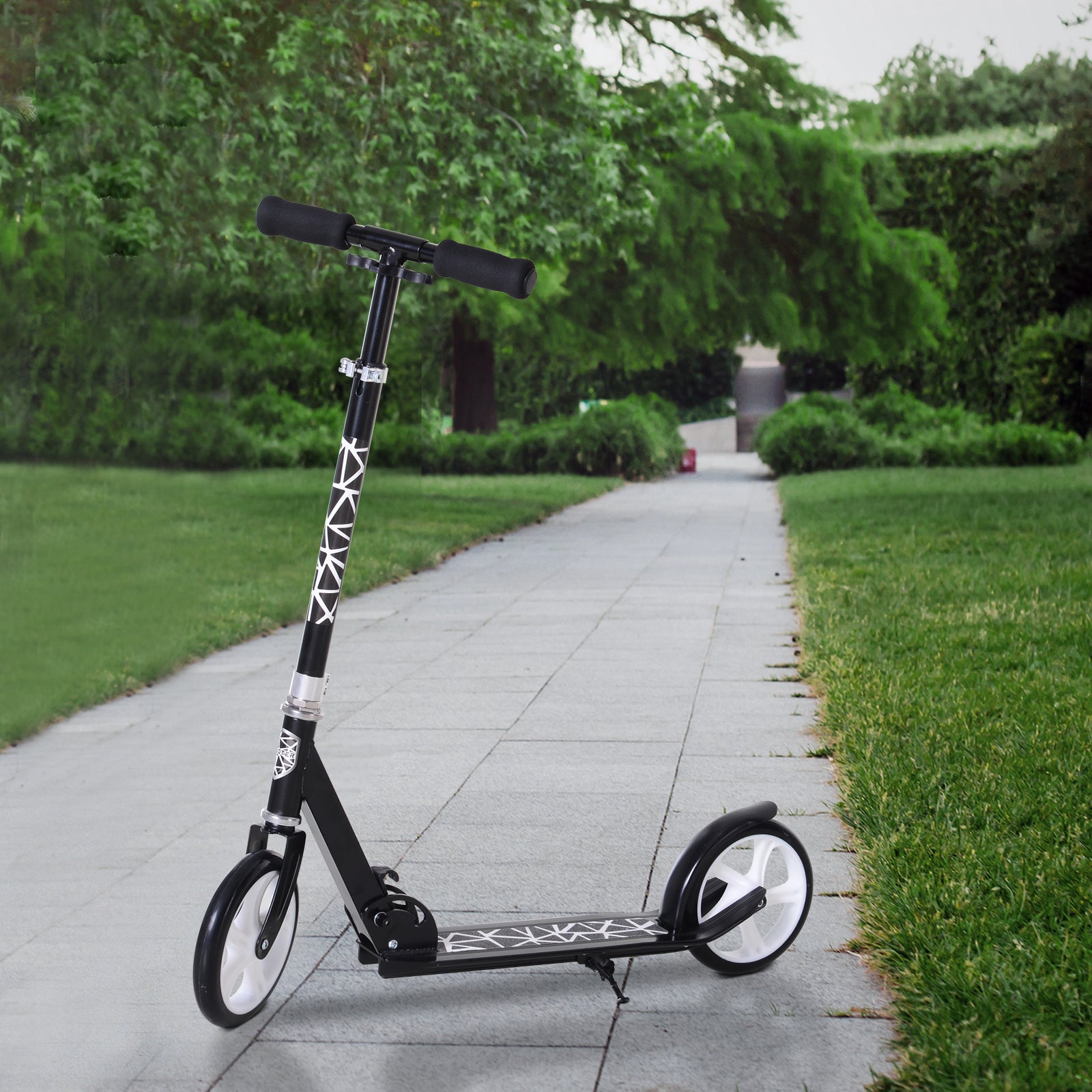 Trotinete Dobrável para Adultos e Crianças - Medidas Ajustáveis 86/92/98cm - Cor Negro & Blanco