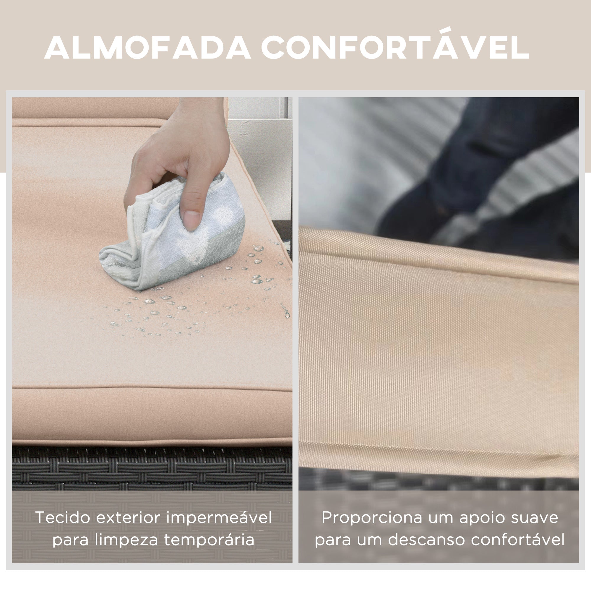 Espreguiçadeira Reclinável de Vime Sintético Preto 196x62x35 cm