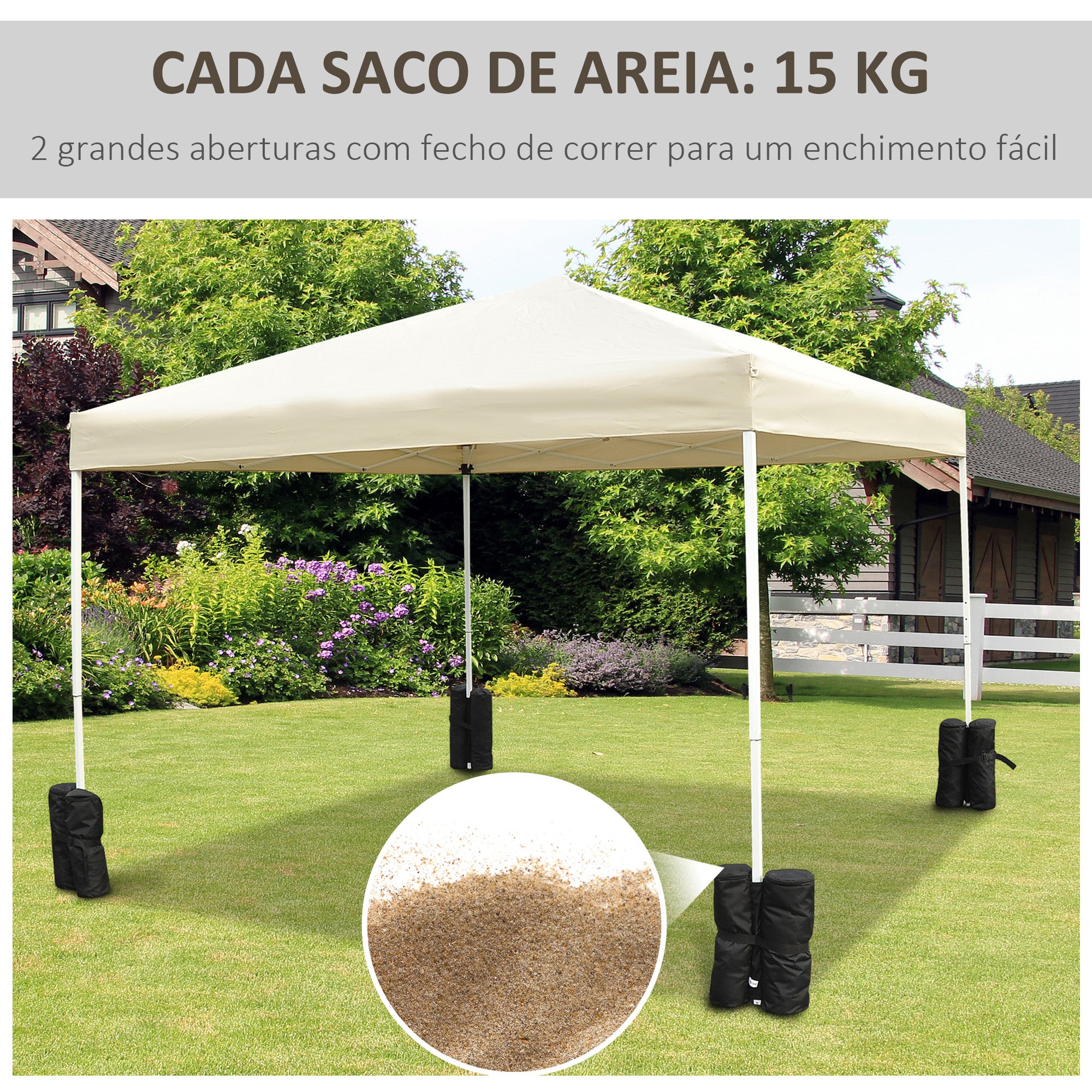 Pack 4 Pesos para Carpas Sacos de Lastro 14x14x42 cm Preto