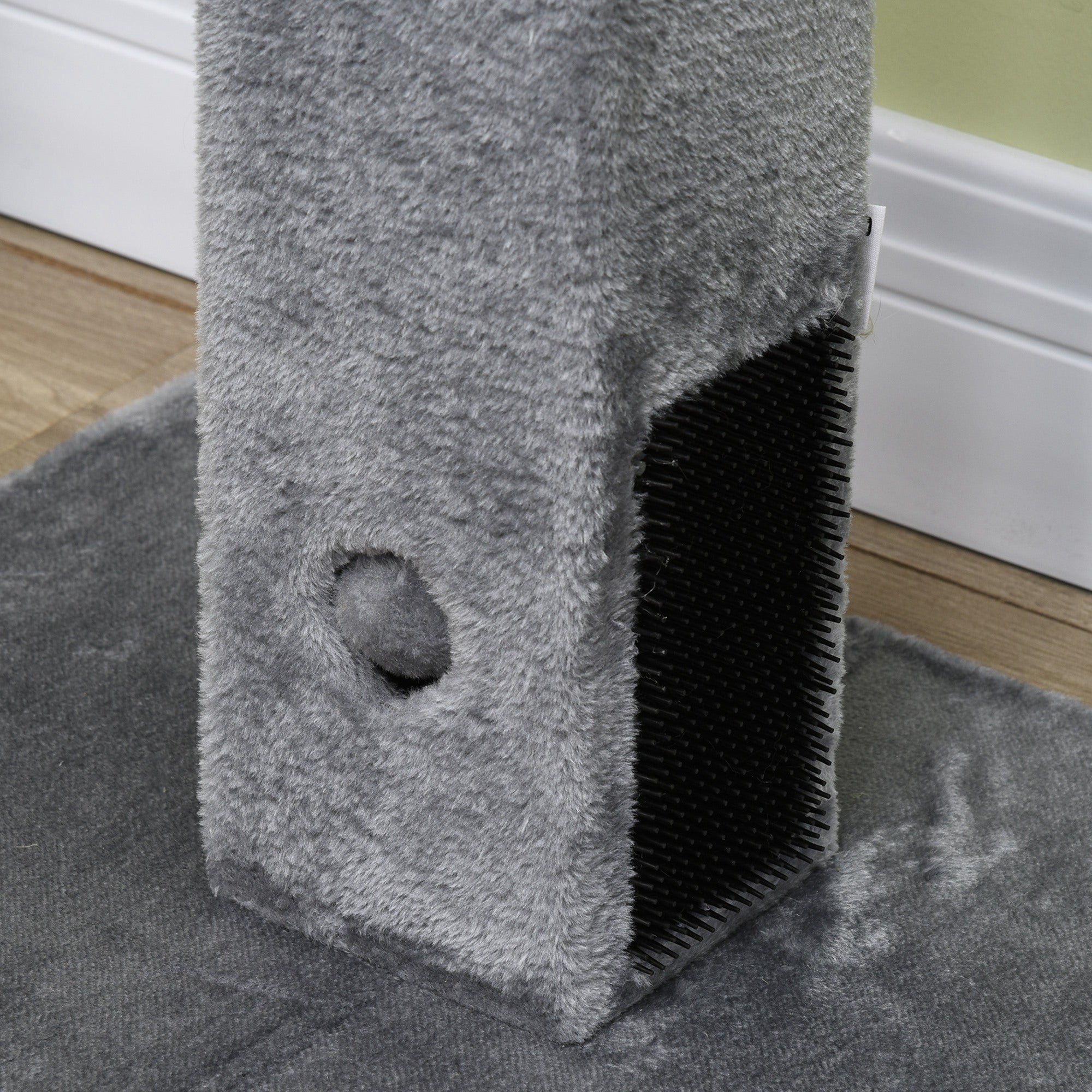 Poste Arranhador para Gatos 59,5x39x79 cm Cinza - Diversão e Conforto para seu Felino