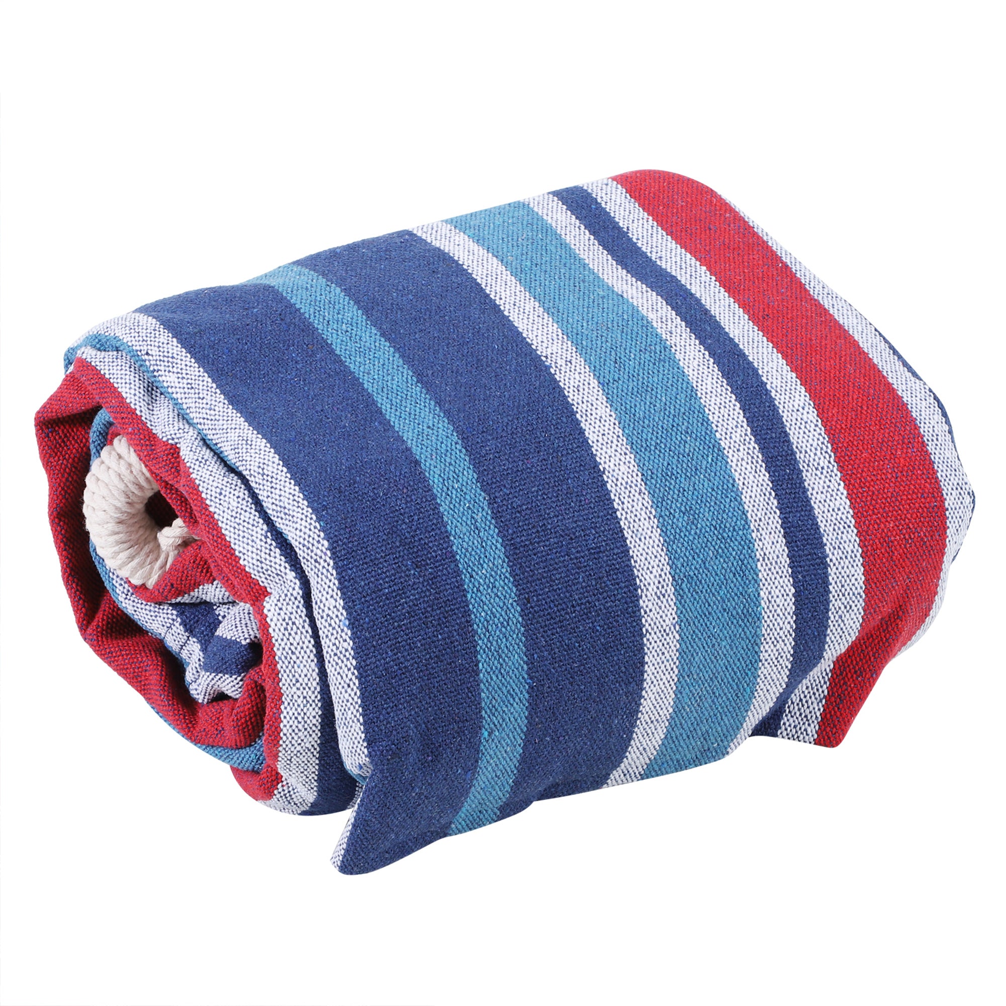 Cama Rede para Campismo e Jardim 210x150cm Azul e Vermelho