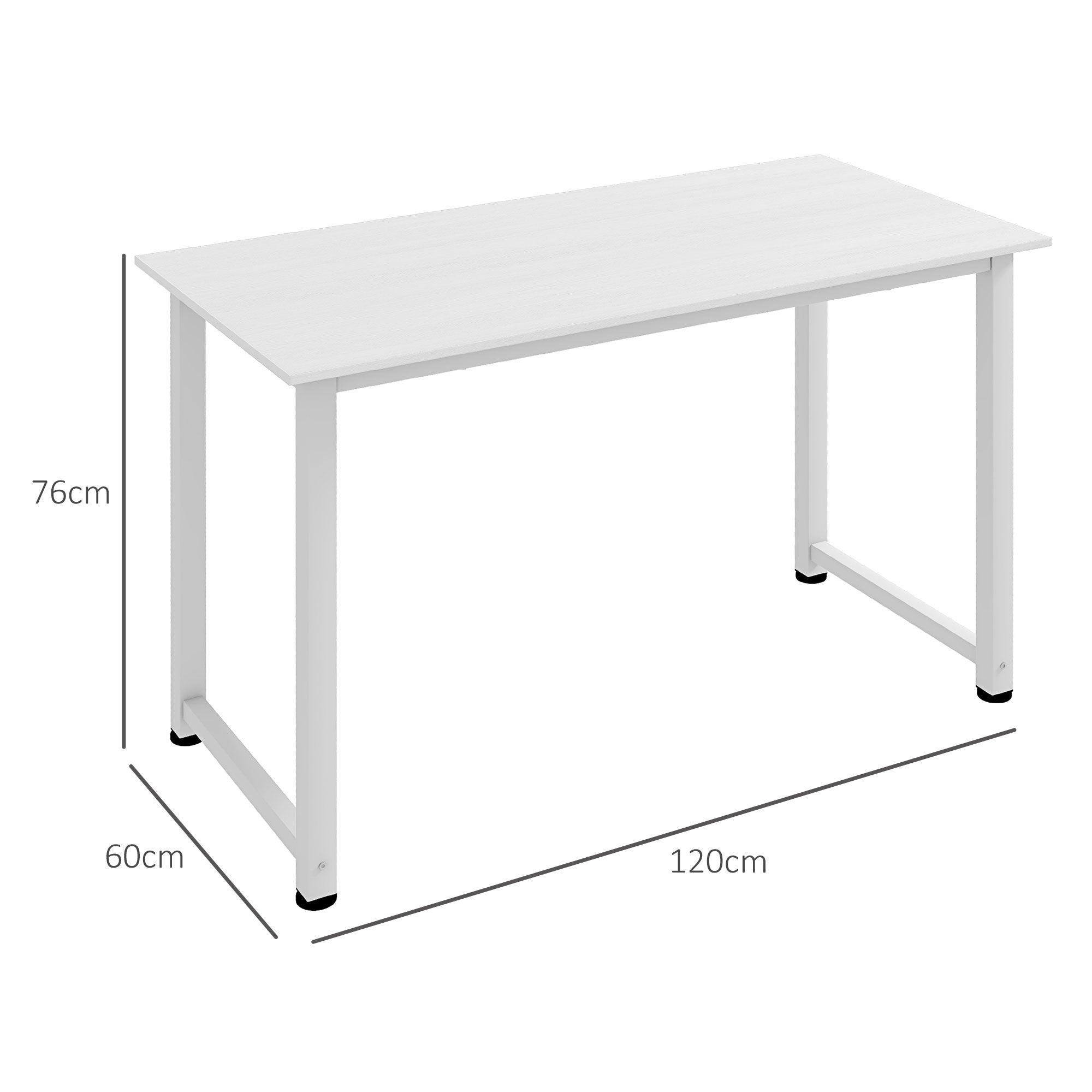 Secretária Moderna 120x60x76 cm Branco