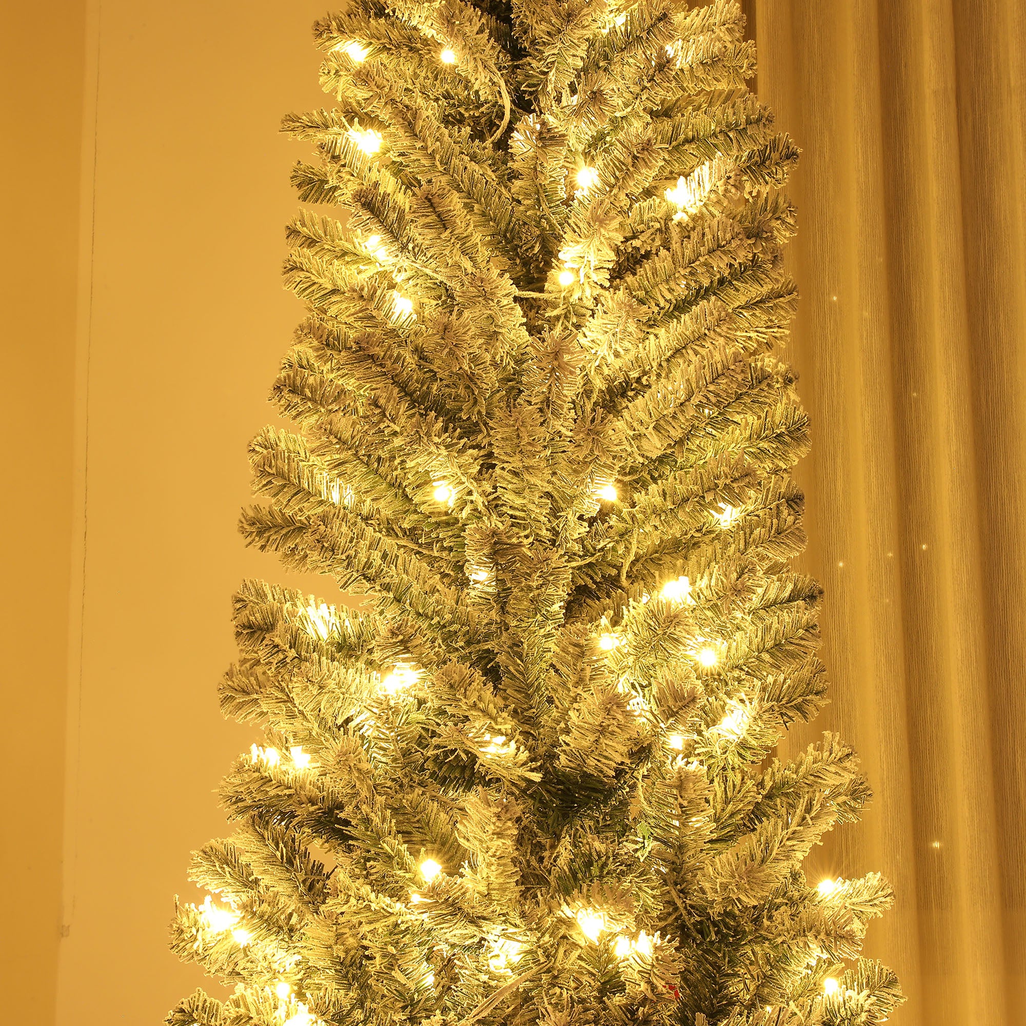 Árvore de Natal Artificial 225 cm Verde com 220 Luzes LED Duas Cores