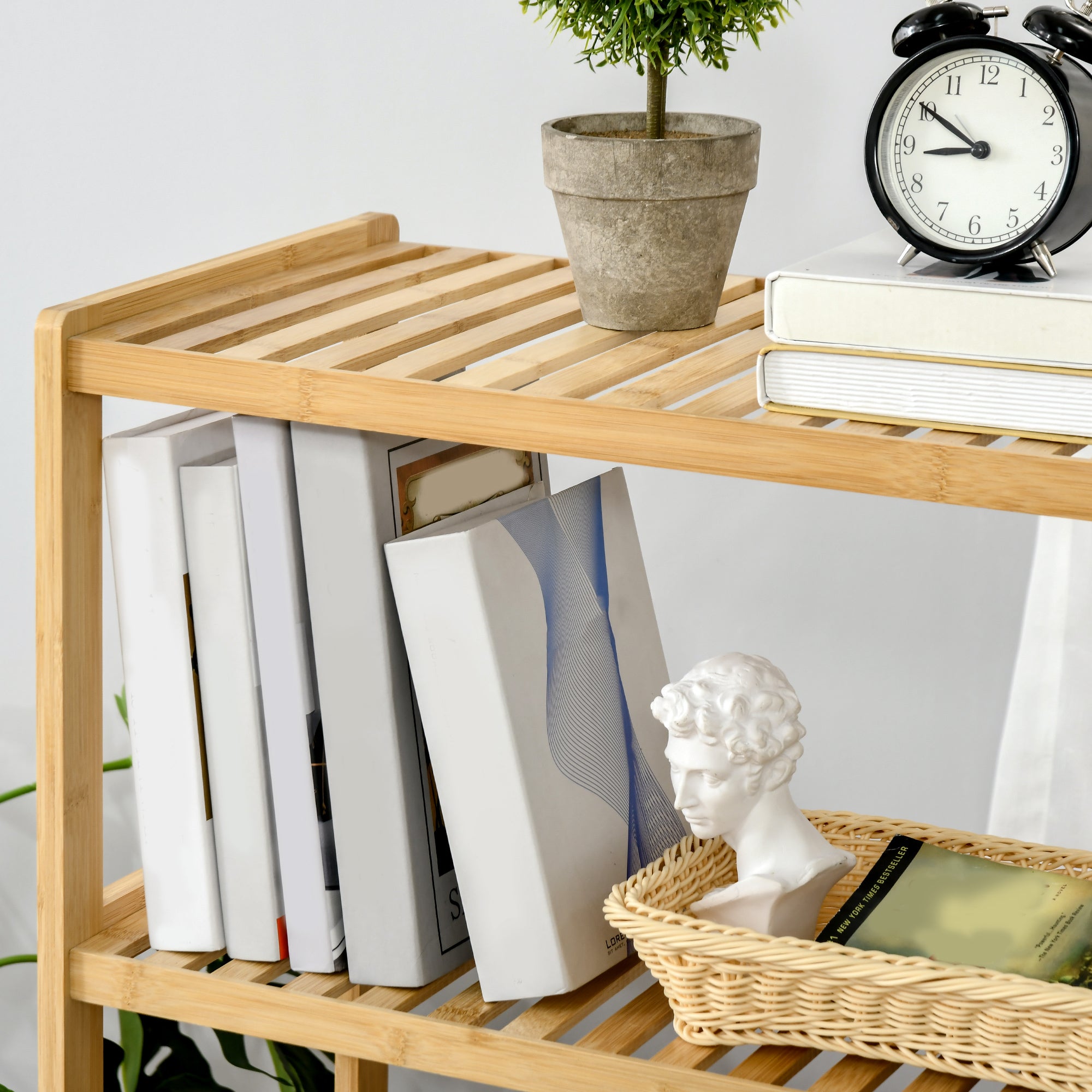 Estante de bambu – 62x33x112 cm – Cor natural