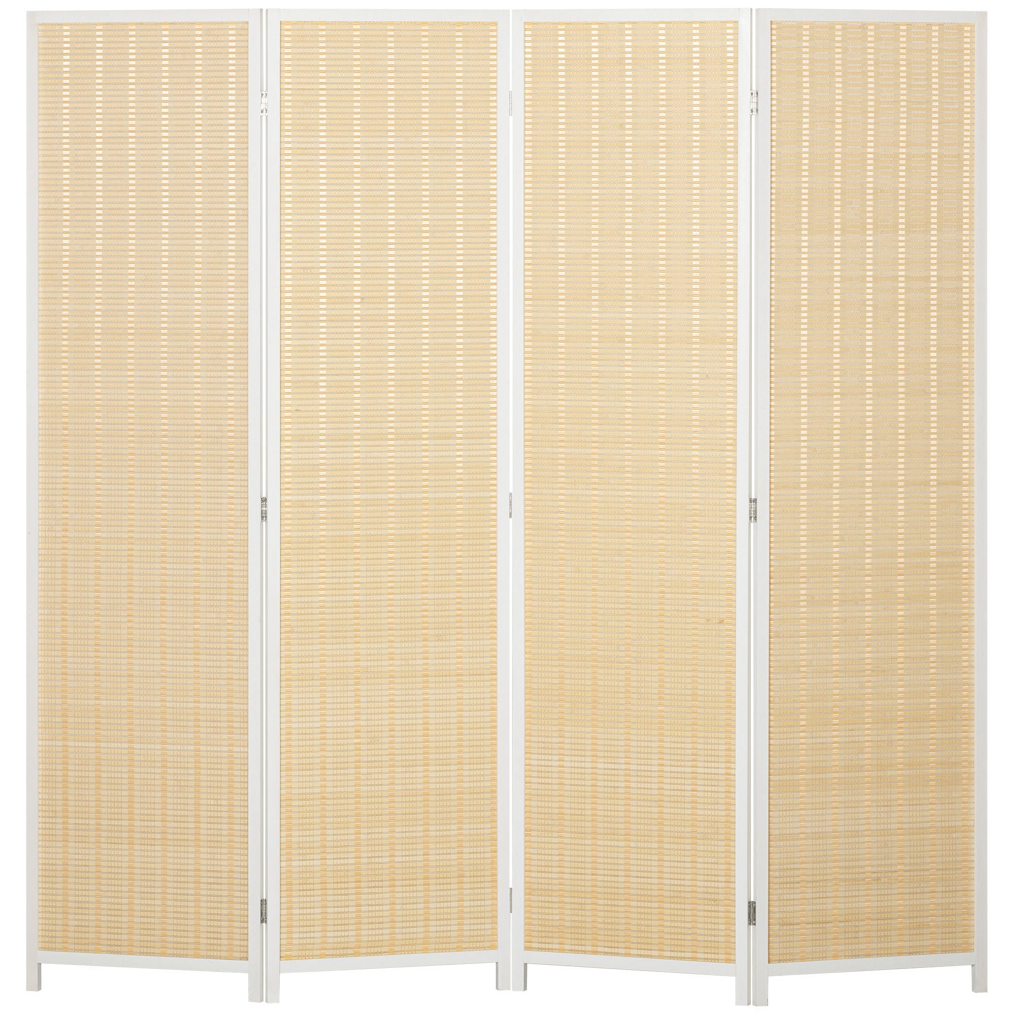 Biombo de 4 Painéis 180x180 cm Branco - Separador de Ambientes Elegante