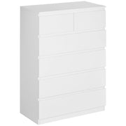 Cómoda Moderna 6 Gavetas 80x39x115 cm Branco