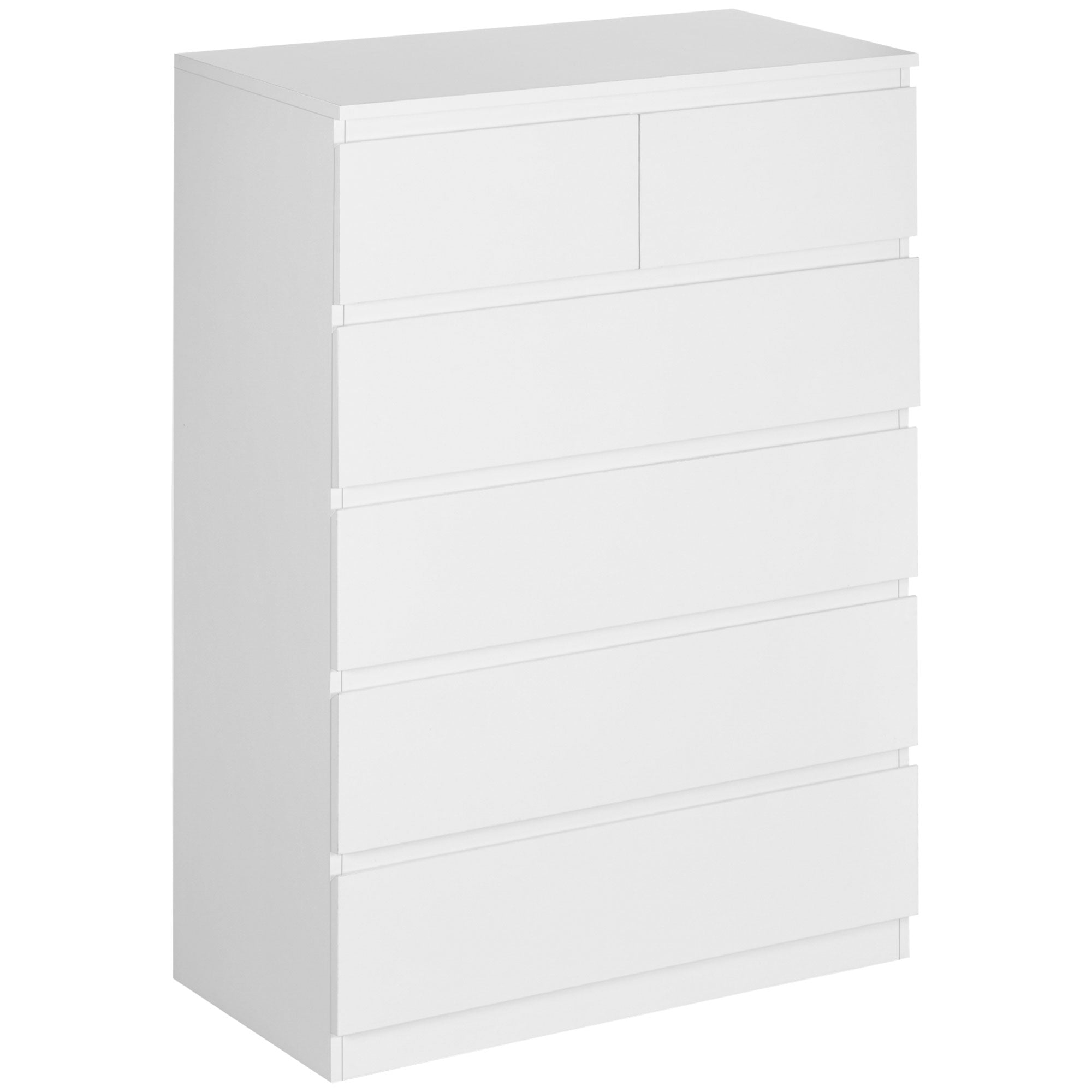 Cómoda Moderna 6 Gavetas 80x39x115 cm Branco