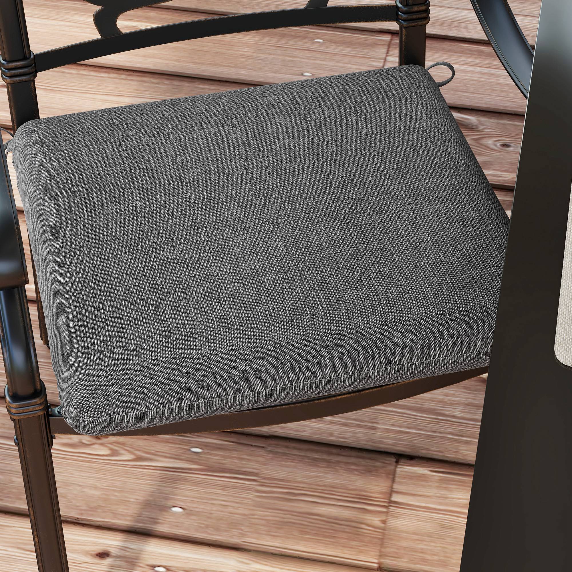 Conjunto de Almofadas para Cadeiras 47x47x7 cm Cinzento