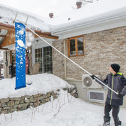 Rastrillo de Teto Ajustável de 151-661 cm para Remover Neve com Poste de 5 Secções Estrutura de Alumínio e Pega Antiderrapante para Casa e Veículo