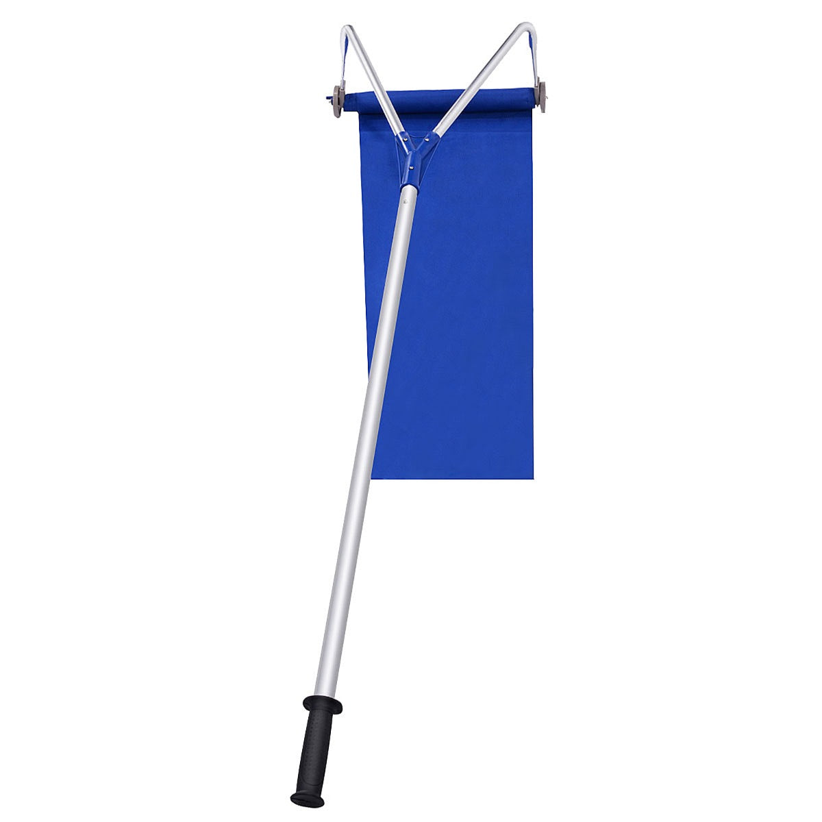 Rastrillo Pala de Neve para Telhado Extensível 180-661cm Leve Rastrillo Removedor de Neve em Alumínio com Rodas Pega Ajustável Antiderrapante