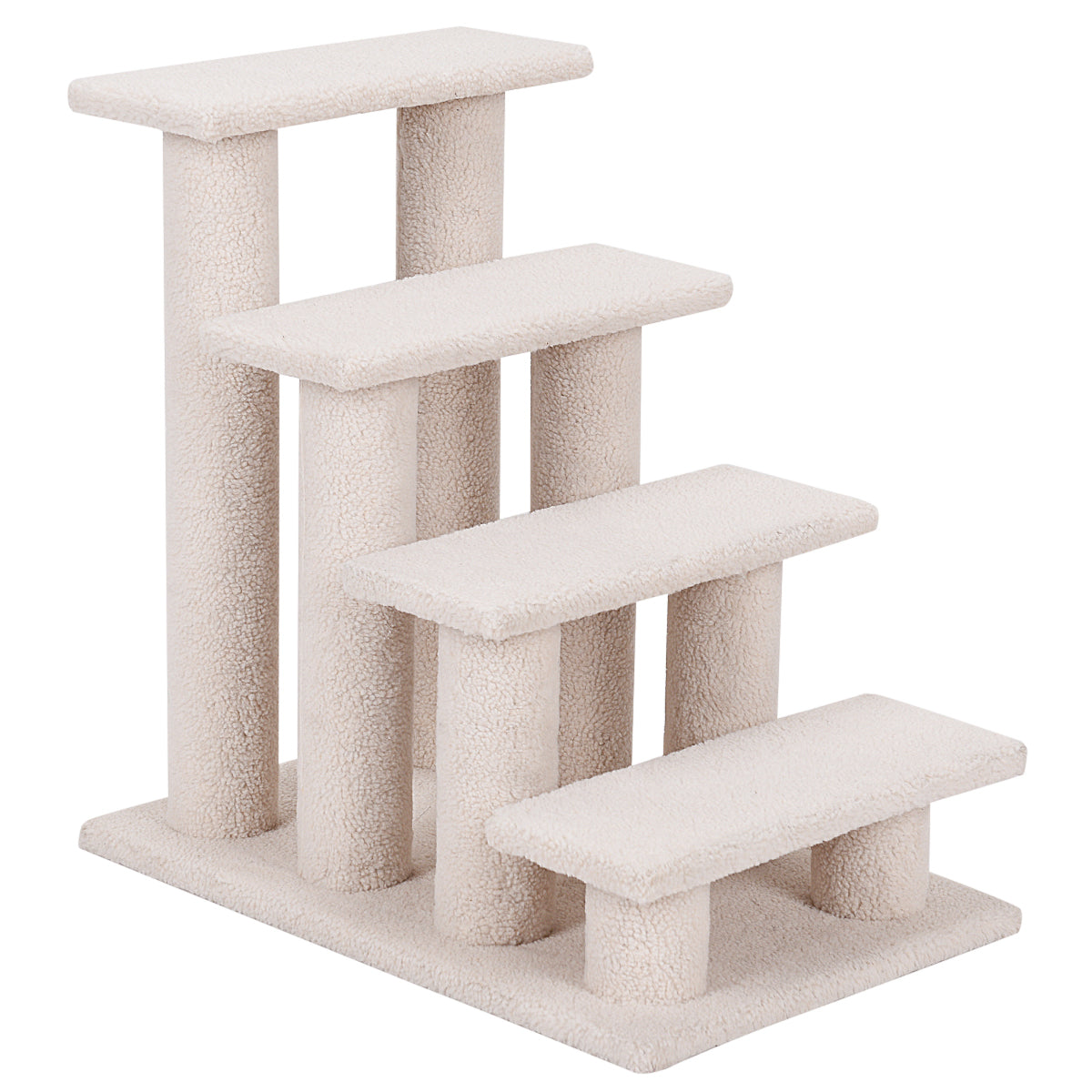 Árvore de Escalada para Gatos Árvore Trepa-Trepa Móvel de Atividades para Gatos para Subir à Cama 41 x 60,5 x 60,5 cm Bege