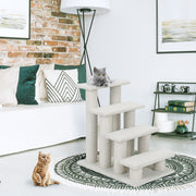 Árvore de Escalada para Gatos Árvore Trepa Móvel de Centro de Atividades para Gatos para Subir à Cama 41 x 60,5 x 60,5 cm Branco