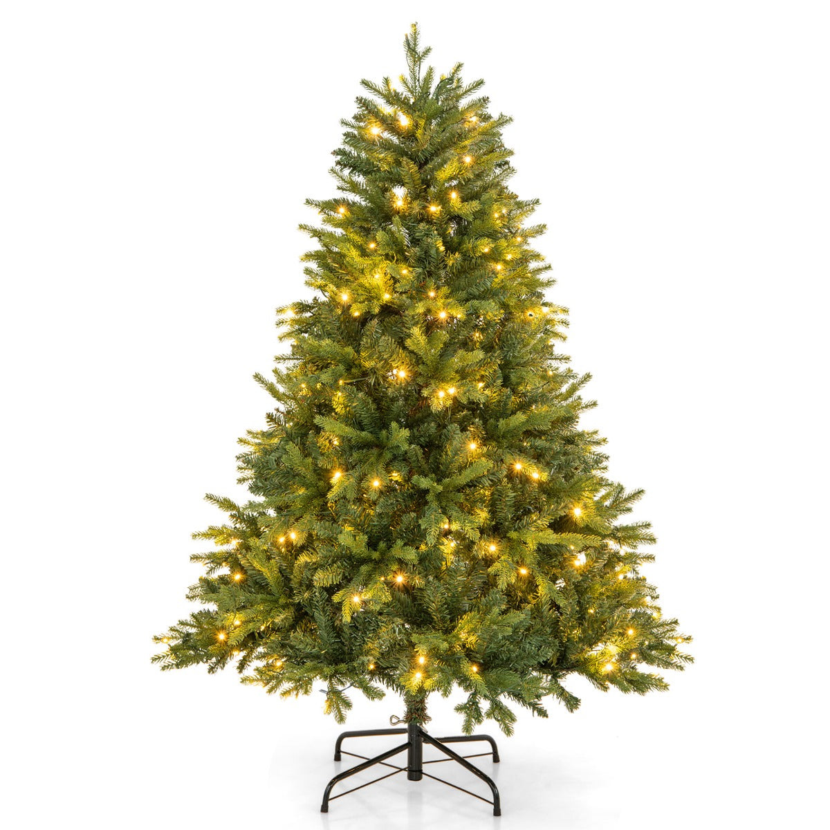 Árvore de Natal Artificial 150/180cm com Luzes LED Multicores e Brancas Quentes 11 Modos de Iluminação - 150cm