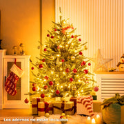 Árvore de Natal Artificial – 136cm – 180 Luzes LED Brancas Quentes – PE e PVC