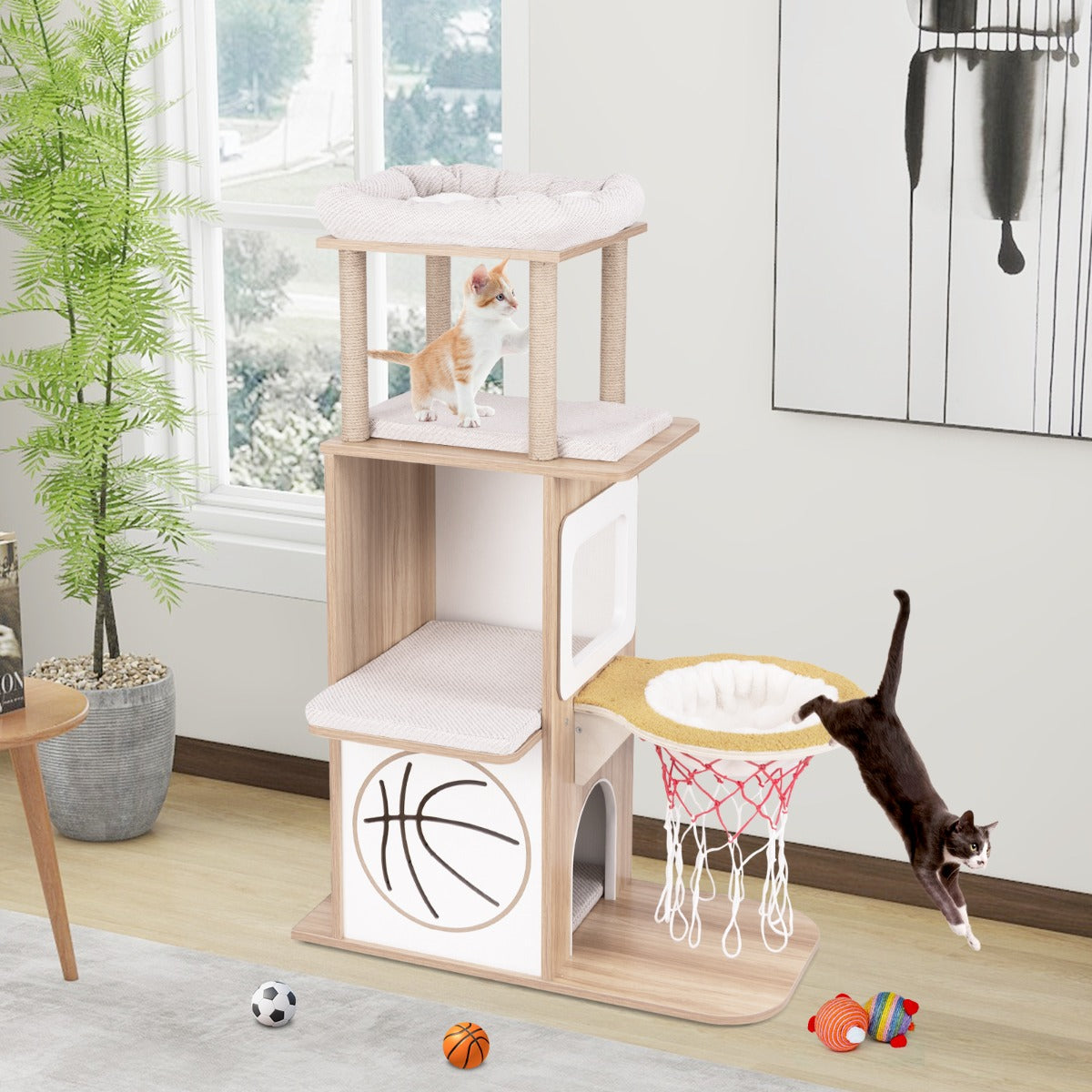 Arranhador para Gatos de Madeira – 120 CM