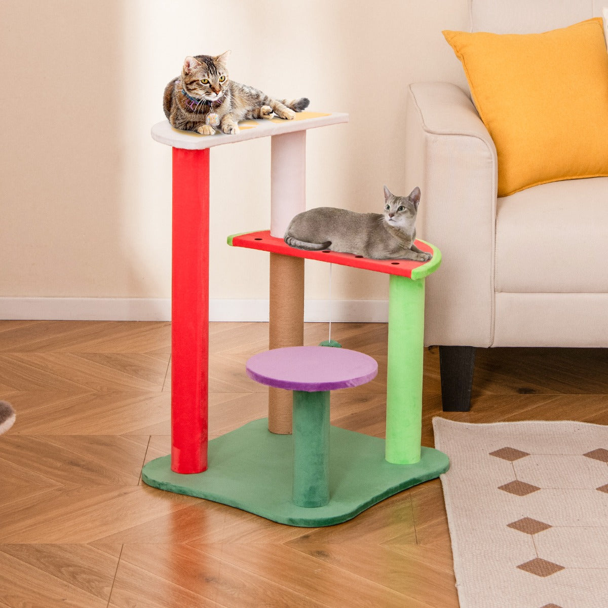 Torre para Gatos de 69 cm com 4 Níveis Aesthetic Multinível