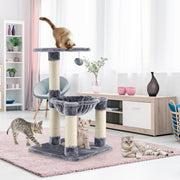Árvore Arranhador para Gatos – 64 cm – Cinzenta – Sisal e Pelúcia