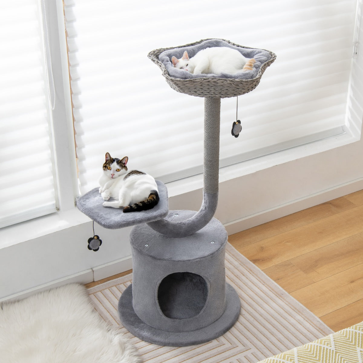Arranhador para Gatos – 106 cm – Cinzento – Metal