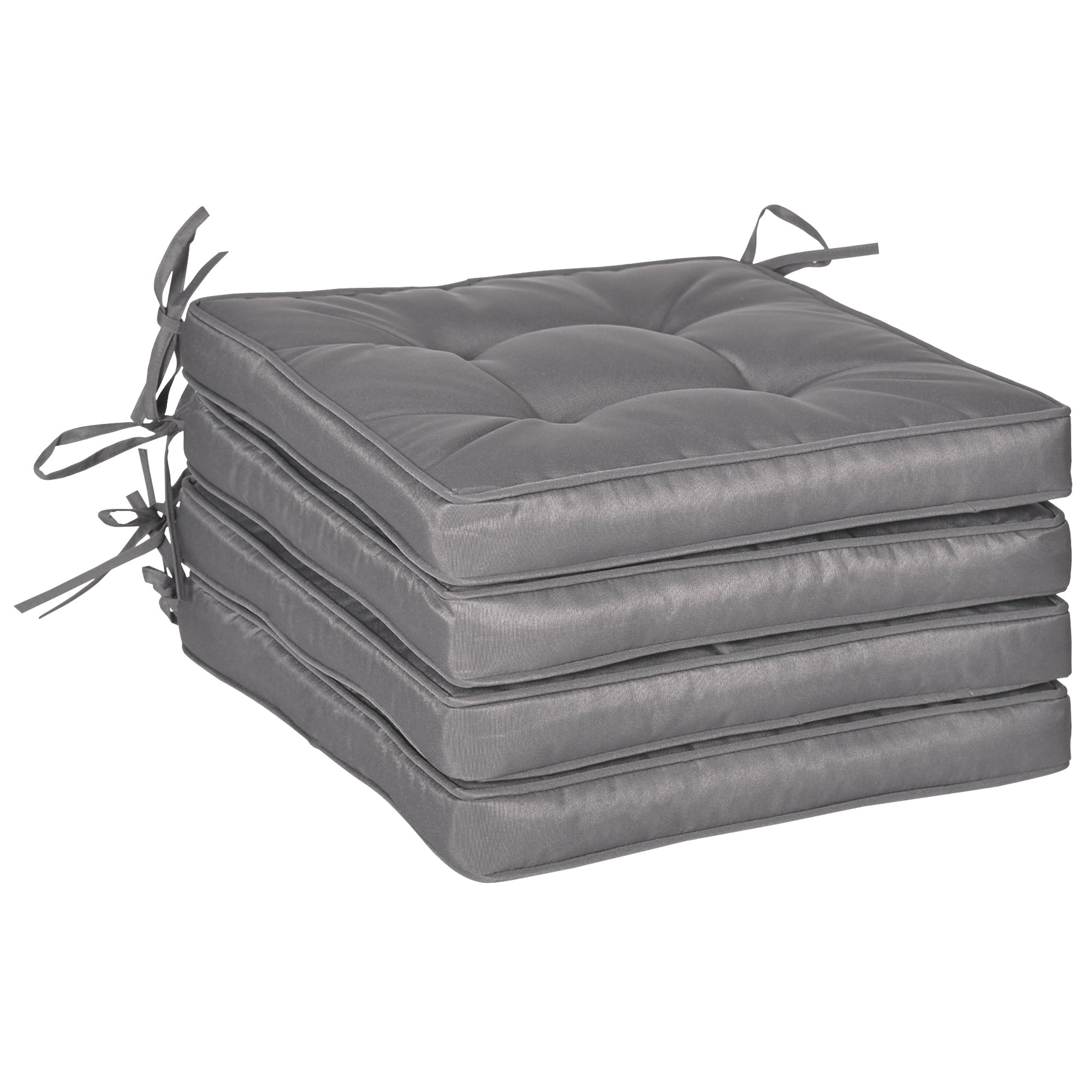 Almofadas para Cadeiras de Jantar 42x42x5 cm - Cinzento